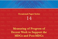 Measuring of Progress of Decent Work to Support the MDGs and Post-MDGs