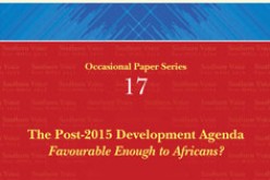 The Post-2015 Development Agenda: Favourable Enough to Africans?