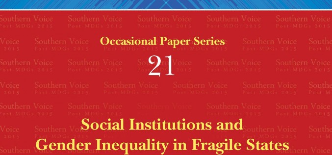 Social Institutions and Gender Inequality in Fragile States: Are They Relevant for the Post-MDG Debate?