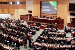 Suwadu Sakho-Jimbira and Ibrahima Hathie  at High Level Conference on Data Revolution – a side event of the 8th AU-ECA Conference of Ministers at Addis Ababa, Ethiopia