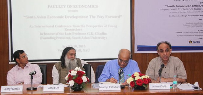 Debapriya Bhattacharya (CPD – Bangladesh), Ganga Tilakaratna and Bilesha Weeraratne (IPS – Sri Lanka) join “South Asian Economic Development: The Way Forward” at New Delhi