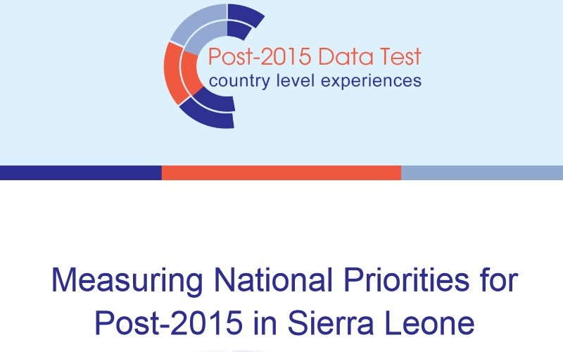 Post-2015 Data Test: Sierra Leone’s Country Report released