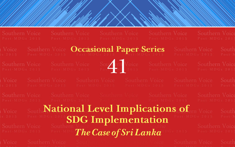 National Level Implications of SDG Implementation: The Case of Sri Lanka