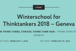 SV is a strategic partner of the Winterschool of Thintakers in Geneva