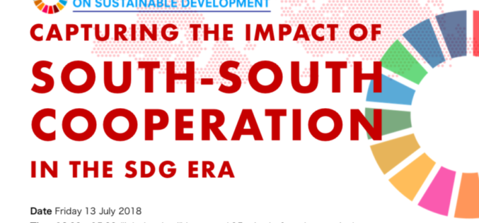 Register for HLPF Side Event on South-South Cooperation, 13 July 2018