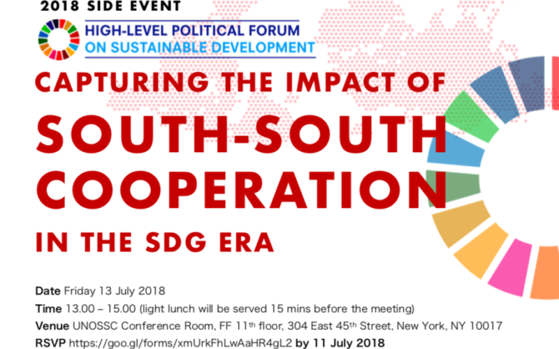 Register for HLPF Side Event on South-South Cooperation, 13 July 2018