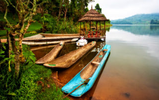 Lake Bunyonyi in Uganda, Africa, by travel stock